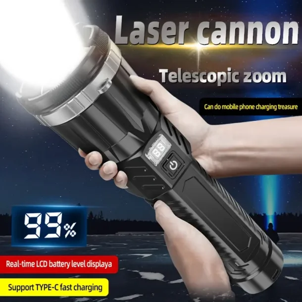 Stor lommelygte med ultrabright lys