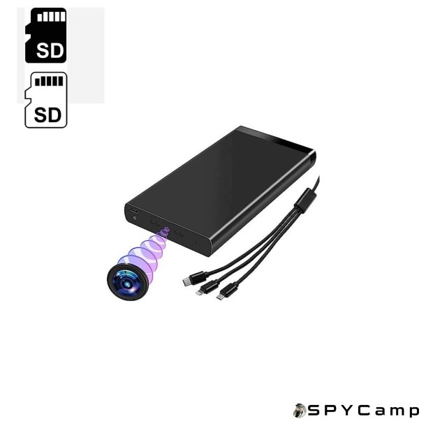 Spion Powerbank  - Med indbygget kamera